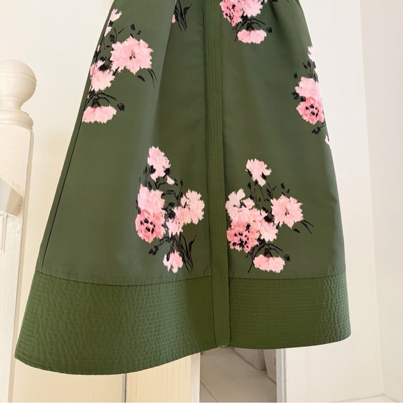 Tuckernuck Olive and Pressed Powder Floral Chloe Midi Shirt Dress NWT - Picture 15 of 16